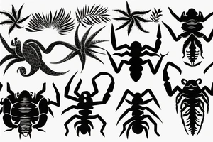 tropical Scorpio tattoo idea