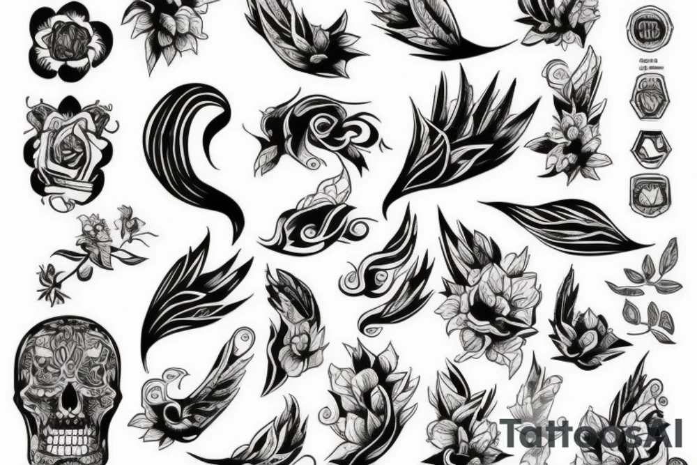 Мозг в молниях tattoo idea