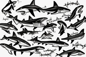 old school shark tattoo idea