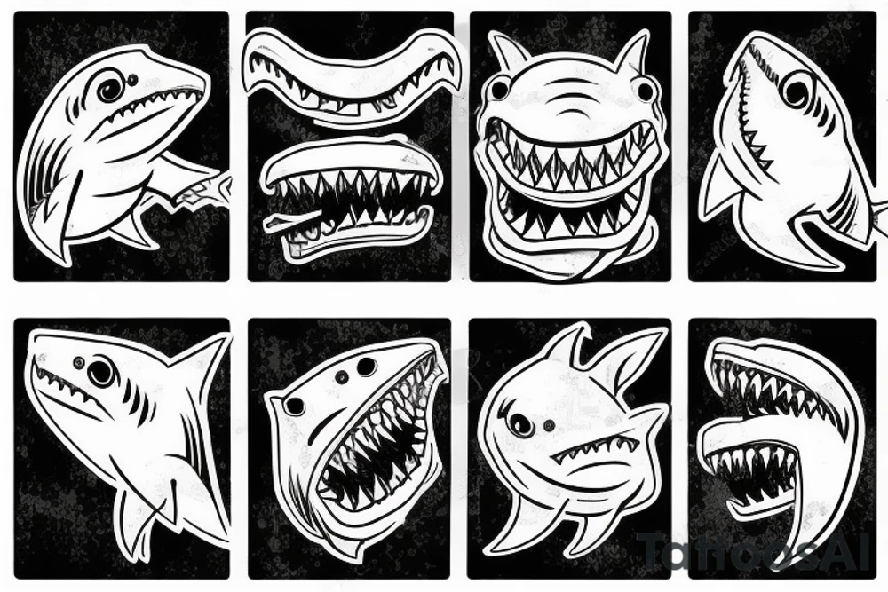 old school shark tattoo idea