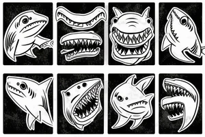 old school shark tattoo idea