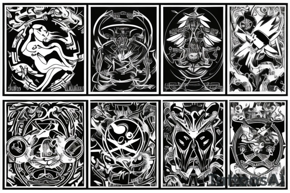 Cyber sigils tattoo idea