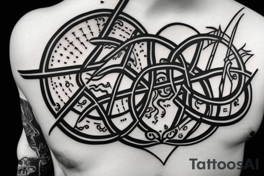 Cyber sigils tattoo idea