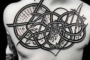 Cyber sigils tattoo idea