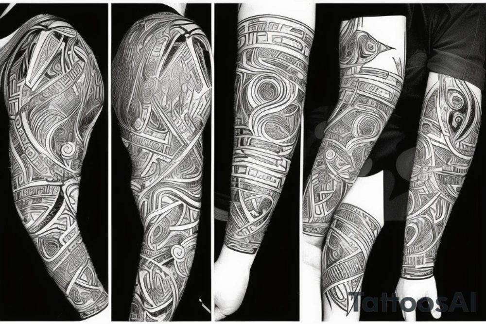 Cyber sigilism tattoo idea