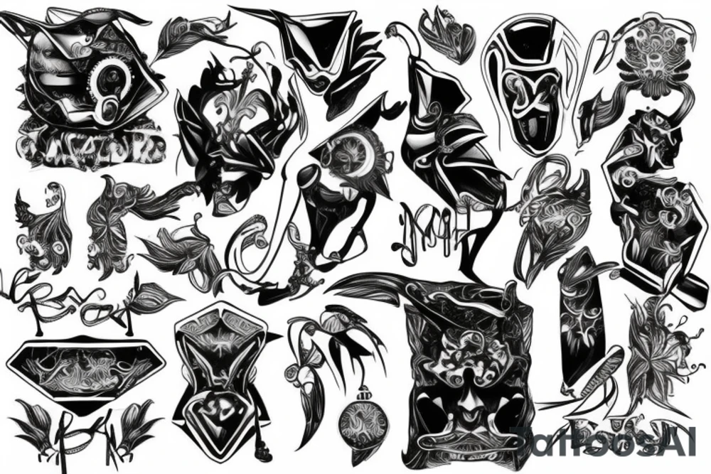 Cyber sigilism tattoo idea