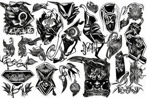 Cyber sigilism tattoo idea