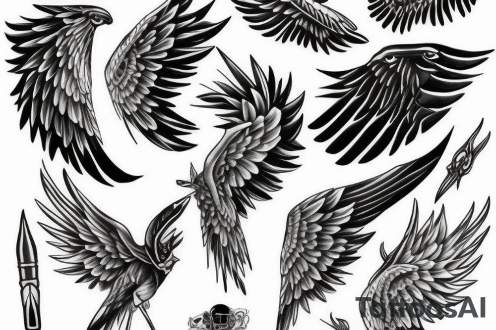 Wing sigilism tattoo idea