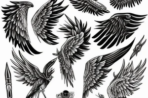 Wing sigilism tattoo idea