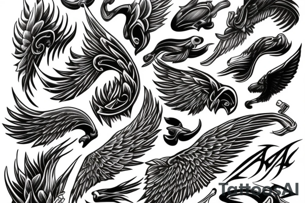 Wing sigilism tattoo idea