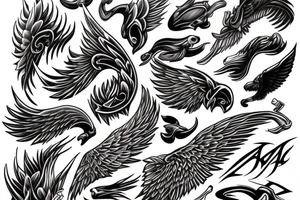 Wing sigilism tattoo idea