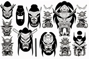 Oni samurai tattoo idea