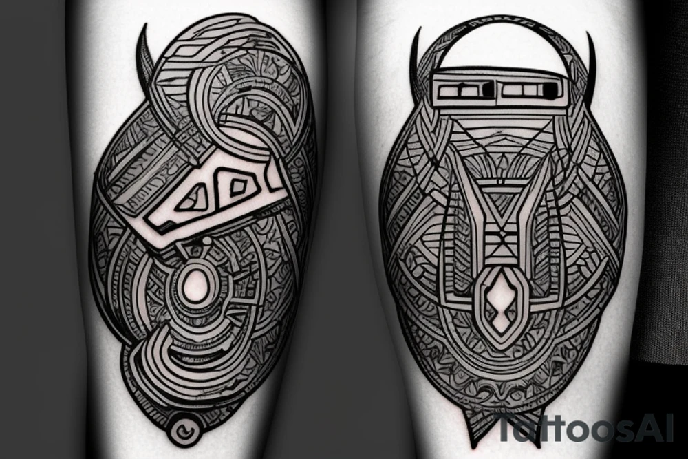 design a cyber neo tribal tattoo for me tattoo idea