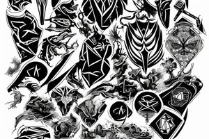design a cyber sigilism tattoo for me tattoo idea