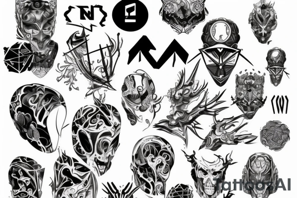design a cyber sigilism tattoo for me tattoo idea