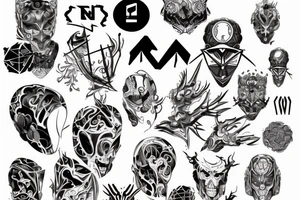design a cyber sigilism tattoo for me tattoo idea