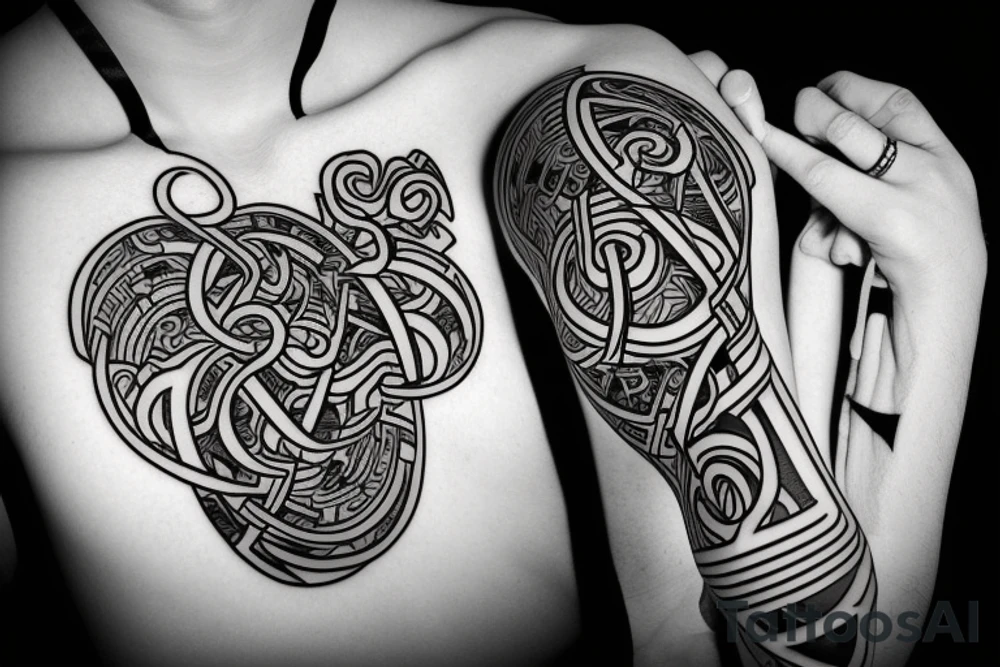design a cyber sigilism tattoo for me tattoo idea