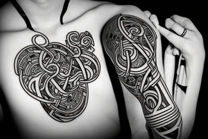 design a cyber sigilism tattoo for me tattoo idea