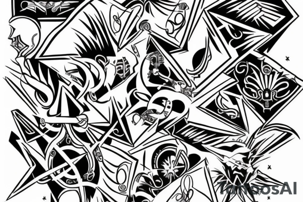design a cyber sigilism tattoo for me tattoo idea