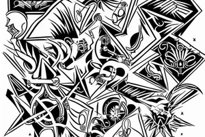 design a cyber sigilism tattoo for me tattoo idea