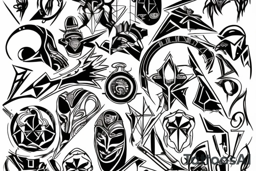 design a cyber sigilism tattoo for me tattoo idea