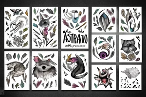 Australian animal, shapes tattoo idea