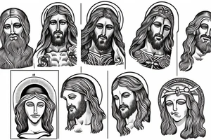 Jesus head with halo tattoo idea