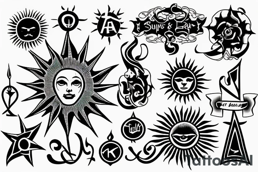 Open Bible with sun rays coming out tattoo idea