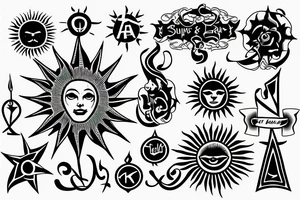 Open Bible with sun rays coming out tattoo idea
