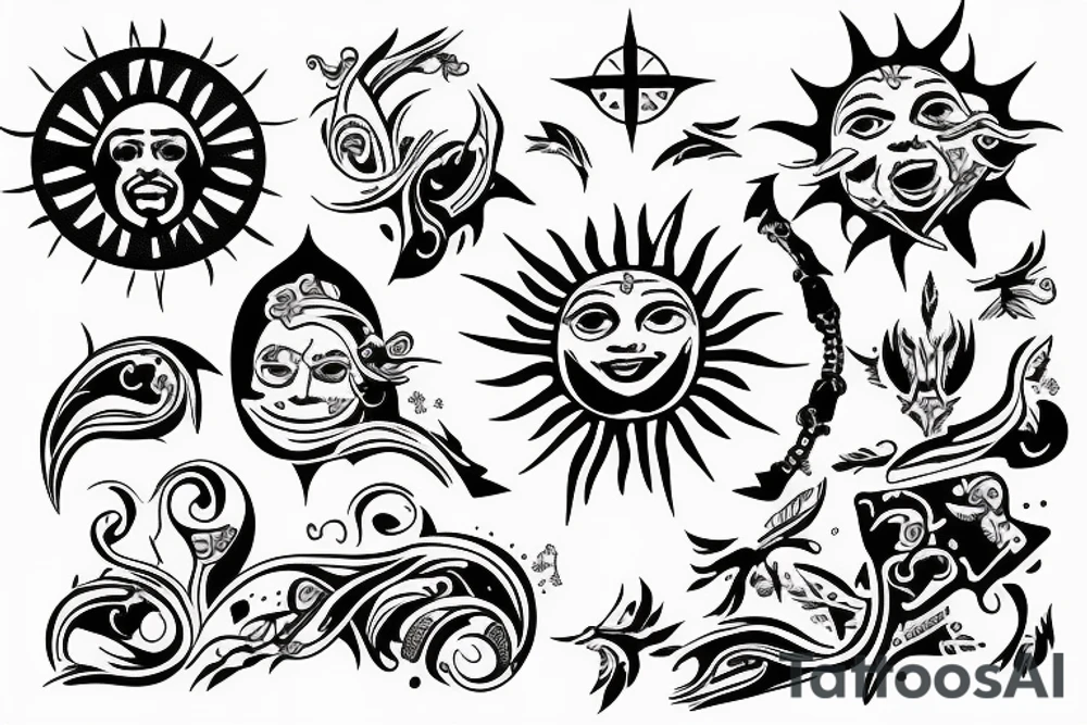 Open Bible with sun rays coming out tattoo idea