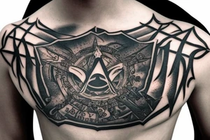 Assassins creed logo inside Xbox logo tattoo idea