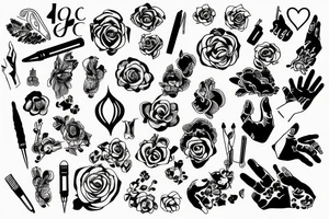 hand holding pen tattoo idea