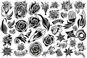 hand holding pen tattoo idea