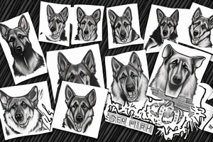 German shepherd tattoo idea