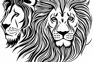 caesar's crown with a lion inside tattoo idea
