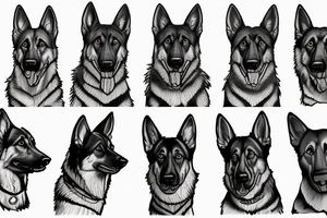 German shepherd tattoo idea