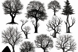 Trees on the underarm tattoo idea