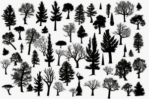 Trees on the underarm, seleve tattoo idea