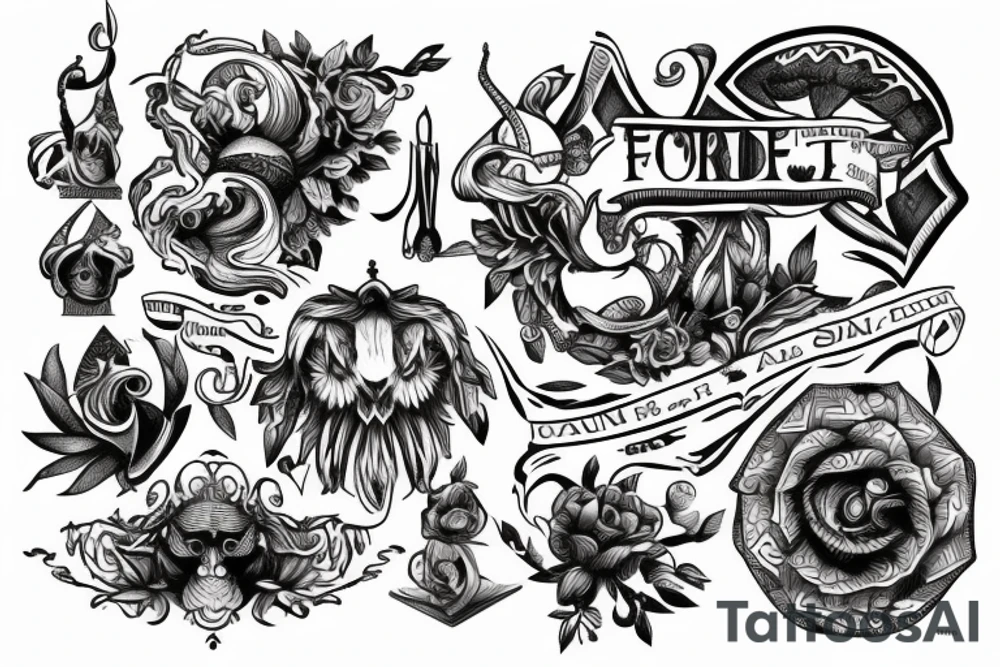 the sentence "fortis fortuna adiuvat" tattoo idea