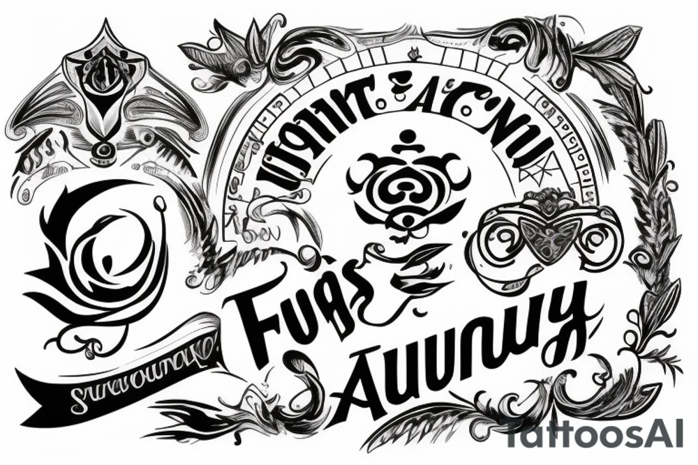 the sentence "fortis fortuna adiuvat" tattoo idea