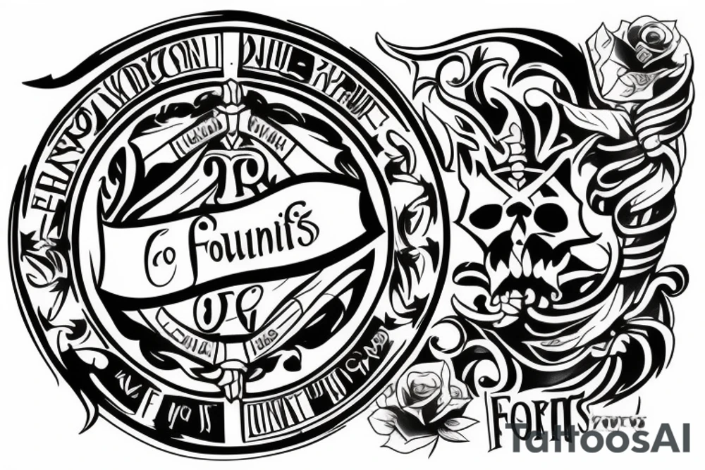 the sentence "fortis fortuna adiuvat" tattoo idea