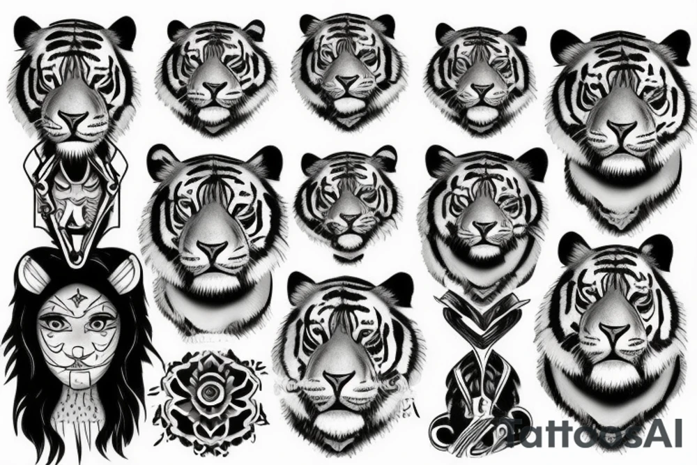 Tiger eye tattoo idea