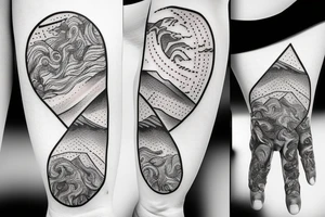 A mountain containing NAZLI Digits tattoo idea