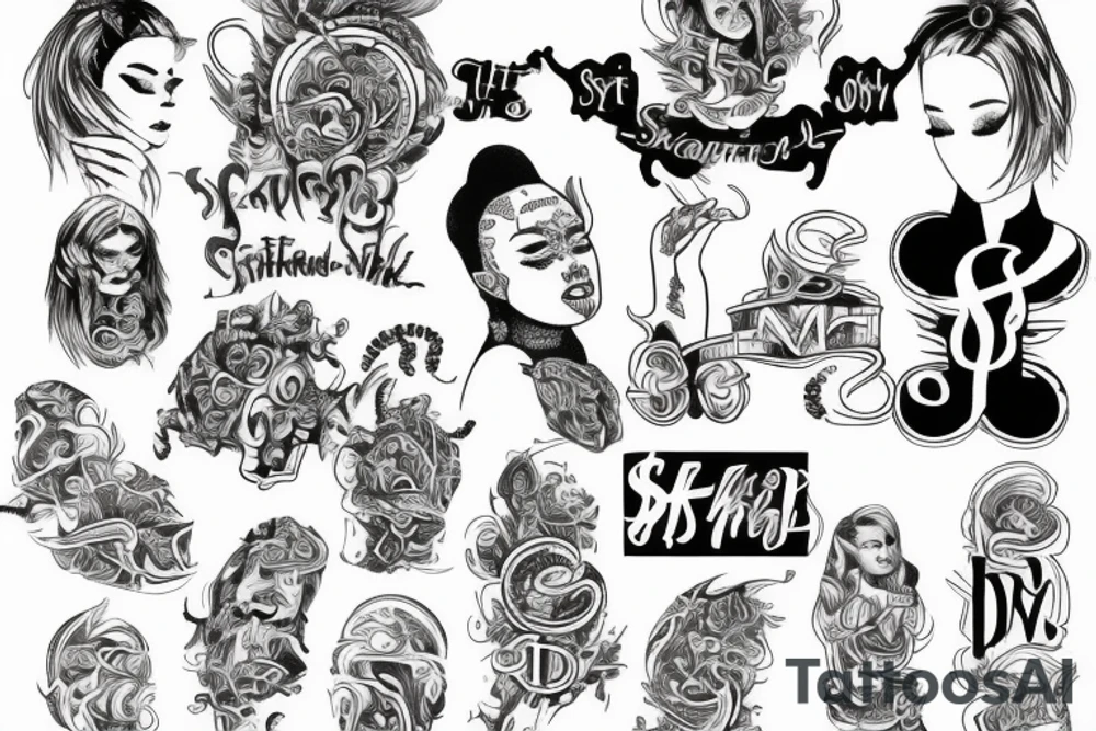 SY with the $ and ¥ tattoo idea