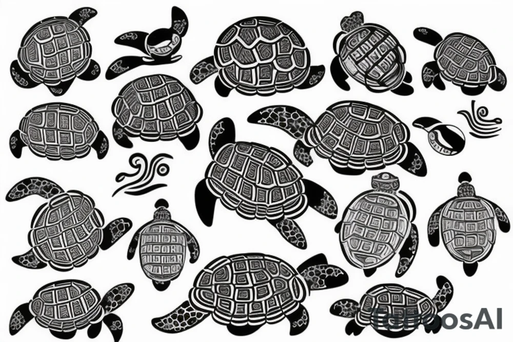 Turtle with Buddha tattoo idea