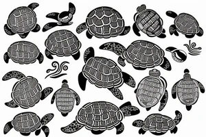 Turtle with Buddha tattoo idea