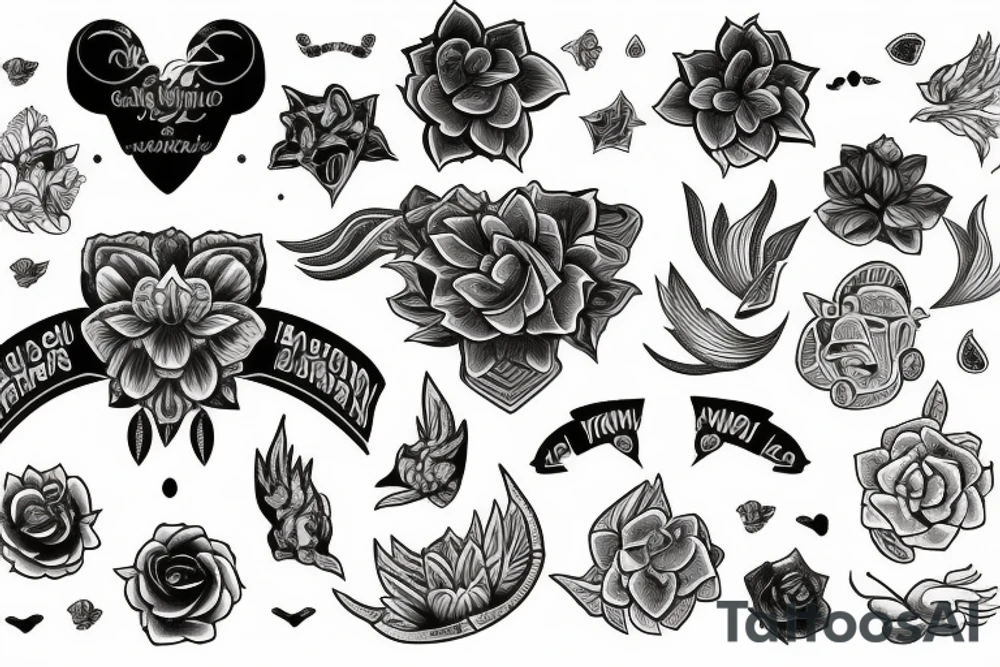 Пионы tattoo idea