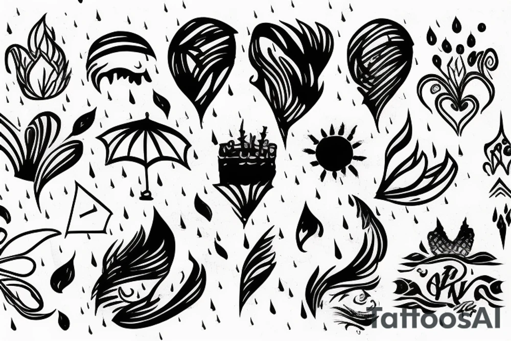 rain tattoo idea