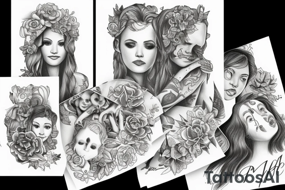 Family with "Amber" and "Grace" tattoo idea