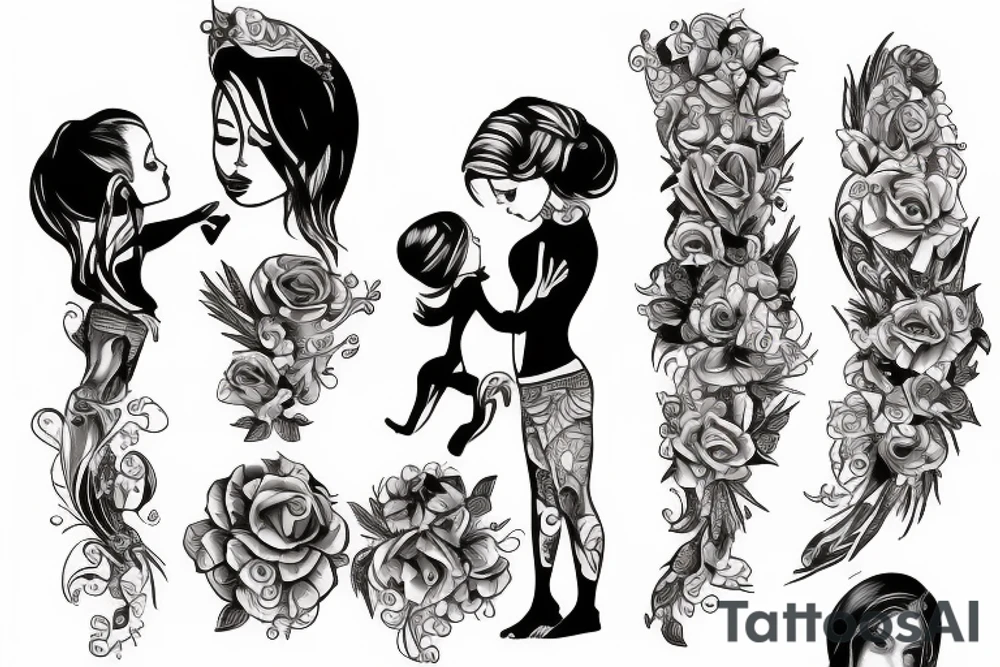 Family with "Amber" and "Grace" tattoo idea